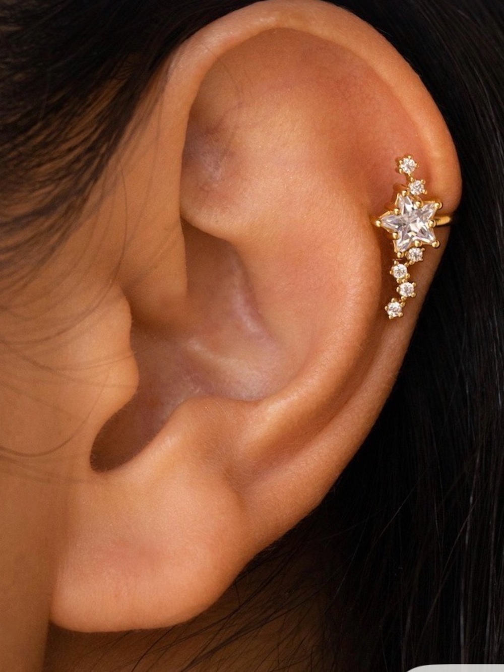 ✨🖤🌙Whimsical Starry Night ear cuff
